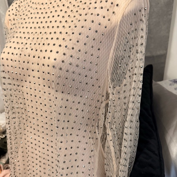 Sheer Rhinestone Embellished Top - Picture 2 of 5